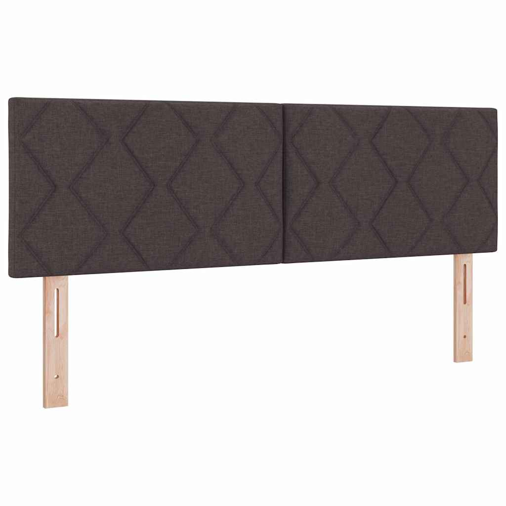 Krevet s opruga kutije Tamno smeđa 200 x 140 cm tkanina