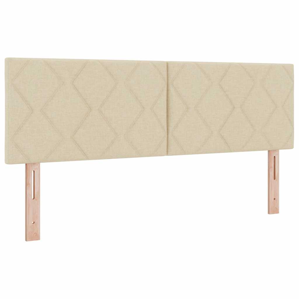 Krevet s opruga kutije s jastukom Krema 200 x 140 cm tkanina