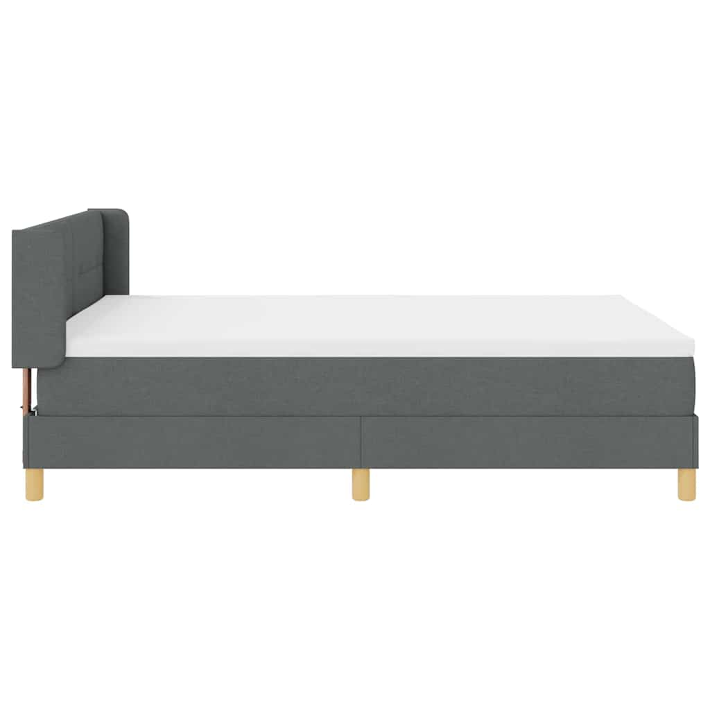 Krevet s opruga kutije Tamno siva 200 x 160 cm tkanina