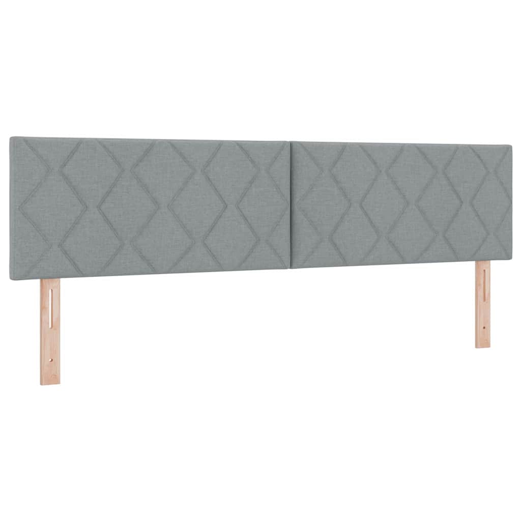 Krevet s opruga kutije Svijetlo siva 200 x 180 cm tkanina