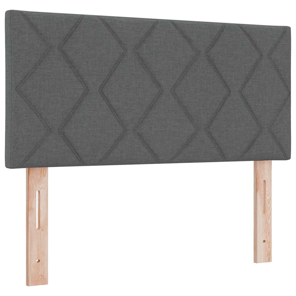 Krevet s opruga kutije Tamno siva 190 x 90 cm Poliester