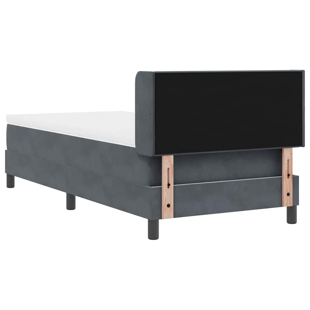 Krevet s opruga kutije Tamno siva 200 x 80 cm Baršun