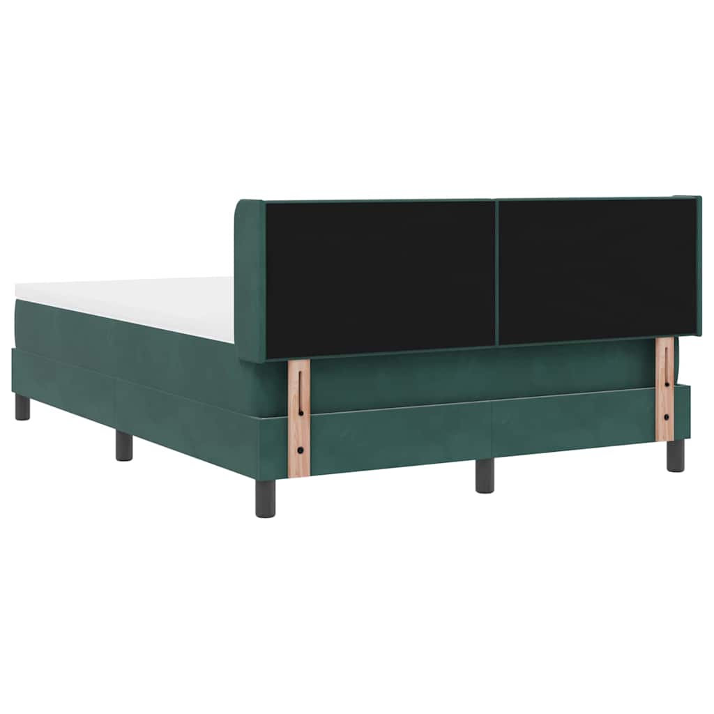 Krevet s opruga kutije Tamnozelena 200 x 140 cm Baršun