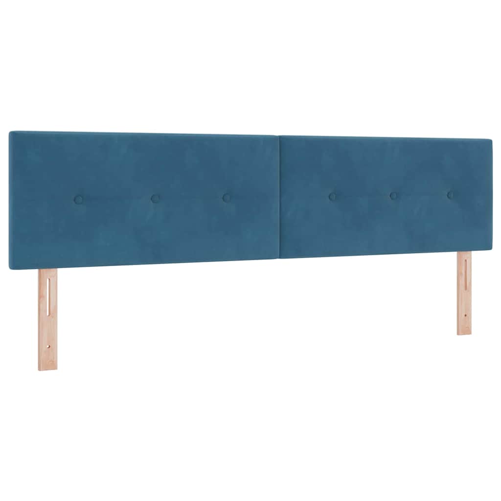 Krevet s opruga kutije Tamno plava 200 x 180 cm Baršun