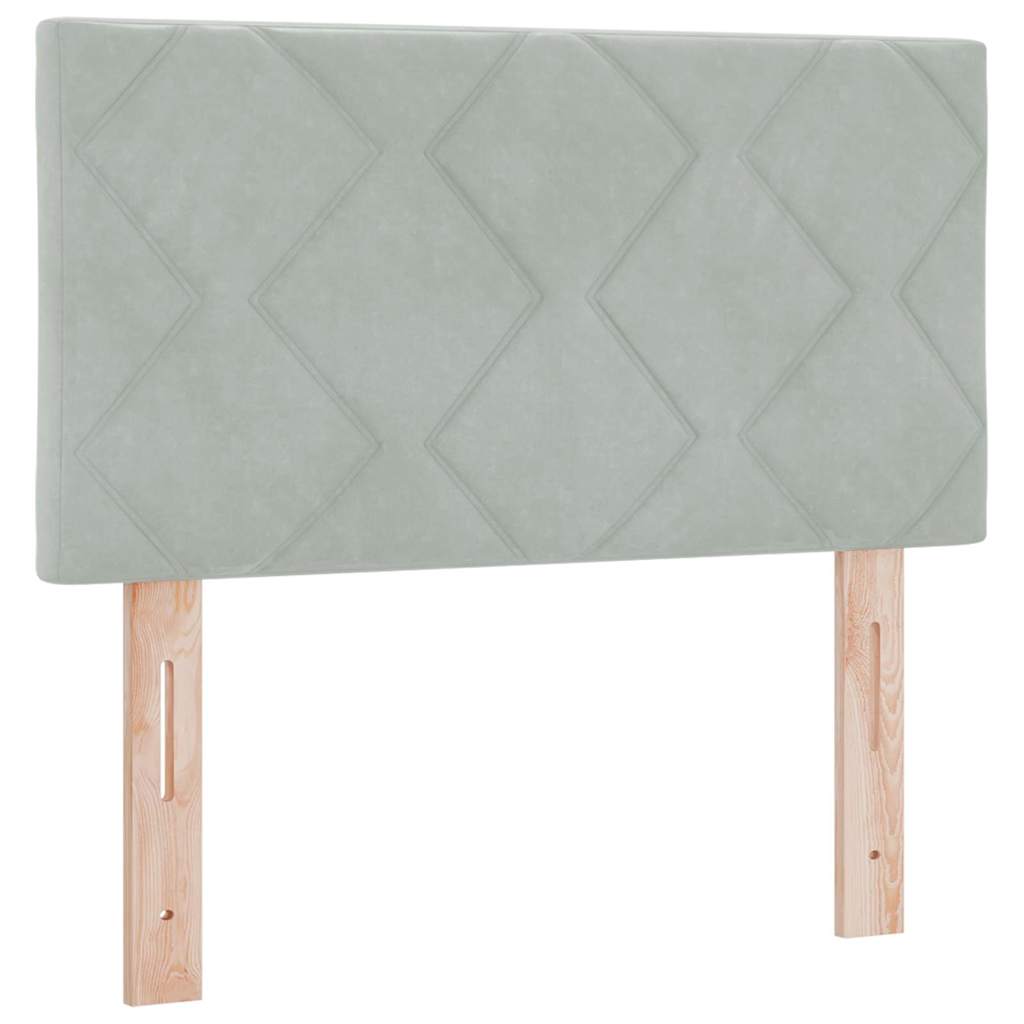 Krevet s opruga kutije Svijetlo siva 200 x 80 cm Baršun