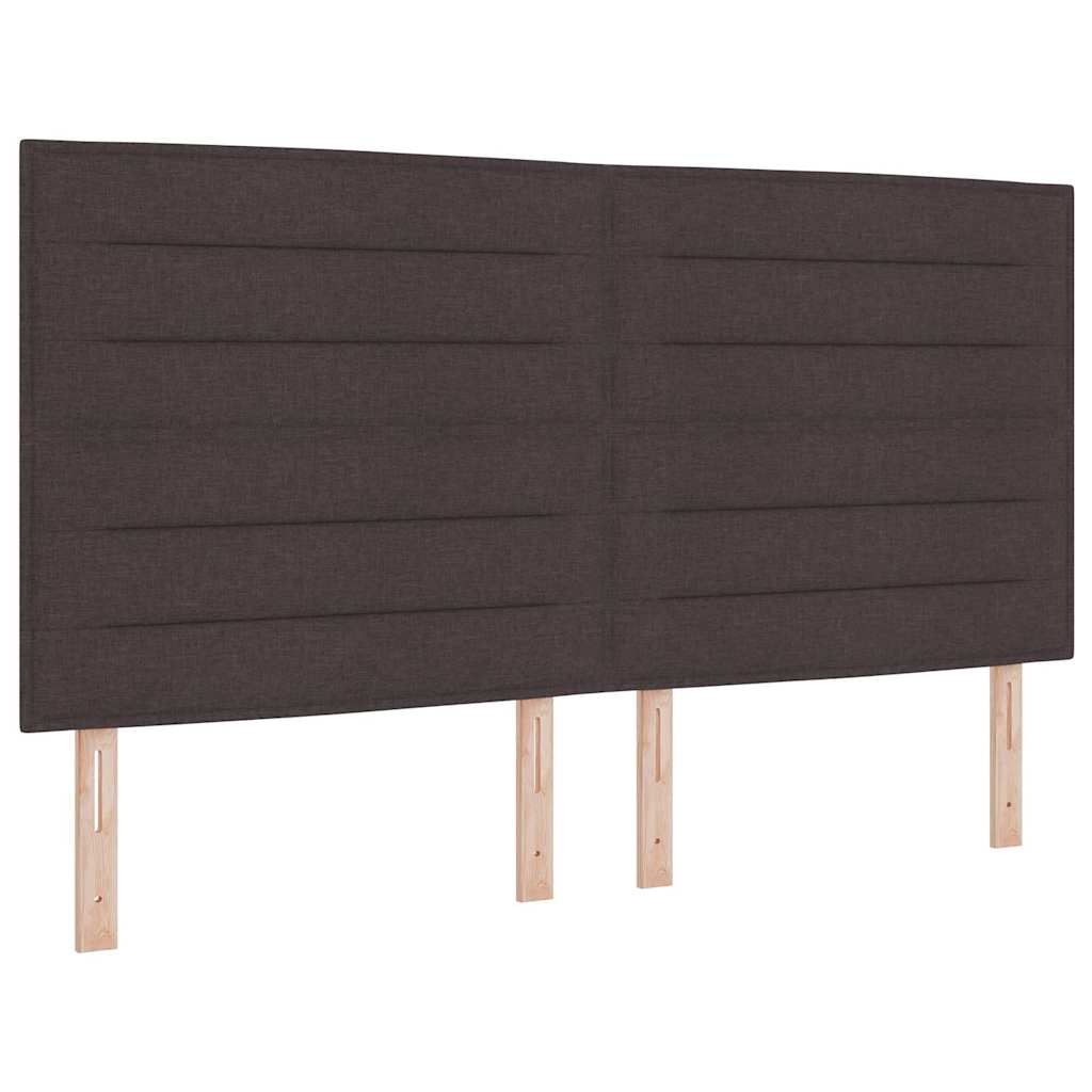Krevet s opruga kutije Tamno smeđa 200 x 200 cm tkanina