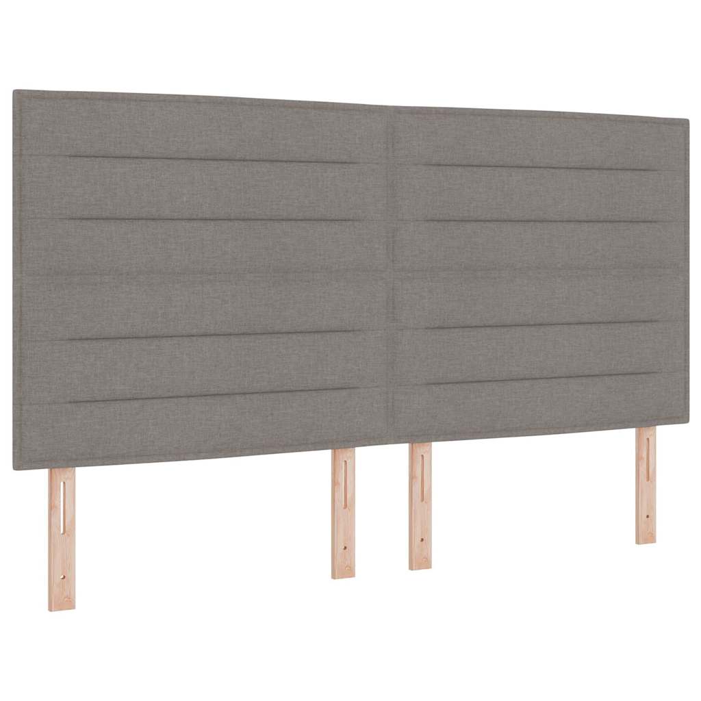 Krevet s opruga kutije Sivo-smeđa 200 x 200 cm tkanina
