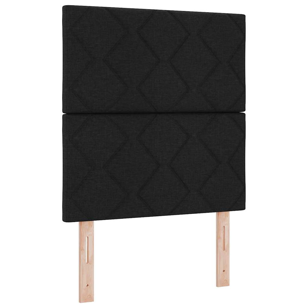 Krevet s opruga kutije s madracem Crna 200 x 80 cm tkanina