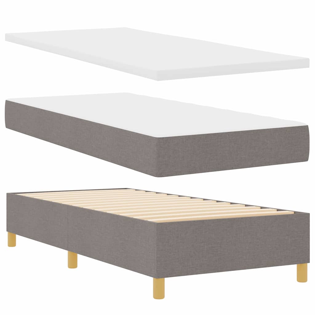 Krevet s opruga kutije Sivo-smeđa 80 x 200 cm tkanina