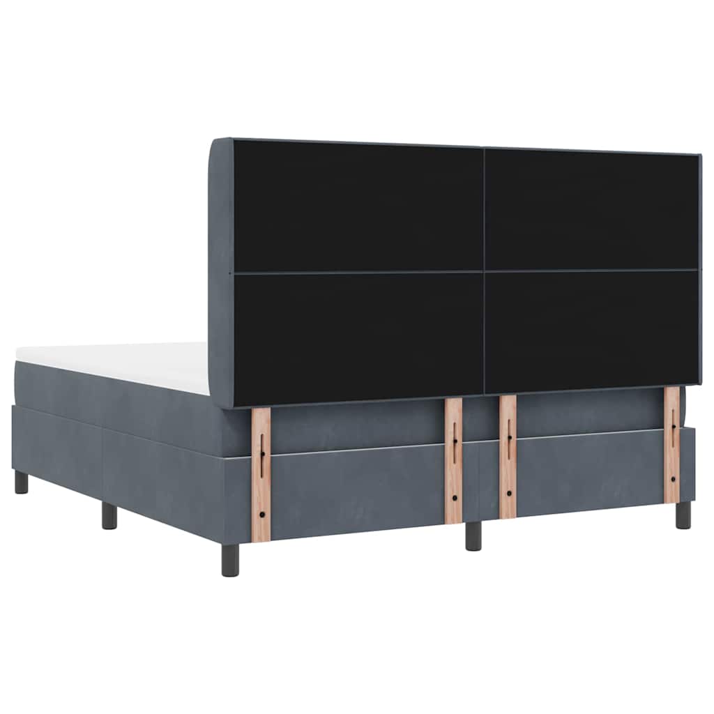 Krevet s opruga kutije Tamno siva 180 x 200 cm Baršun
