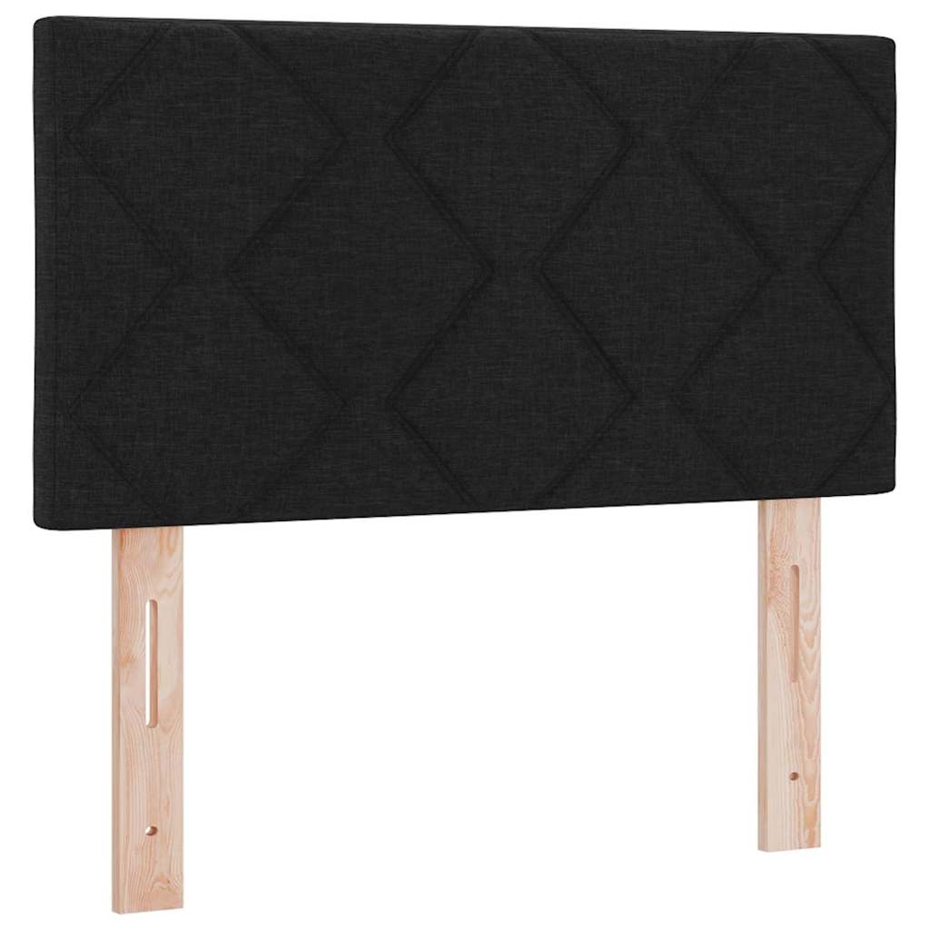 Krevet s opruga kutije s LED trakama Crna 80 x 200 cm tkanina