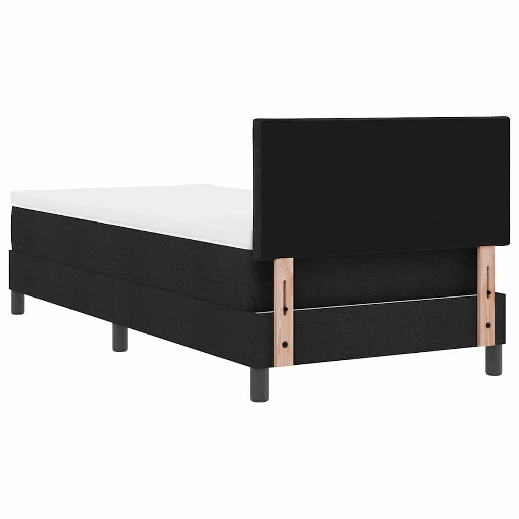Krevet s opruga kutije s jastukom Crna 90 x 190 cm tkanina