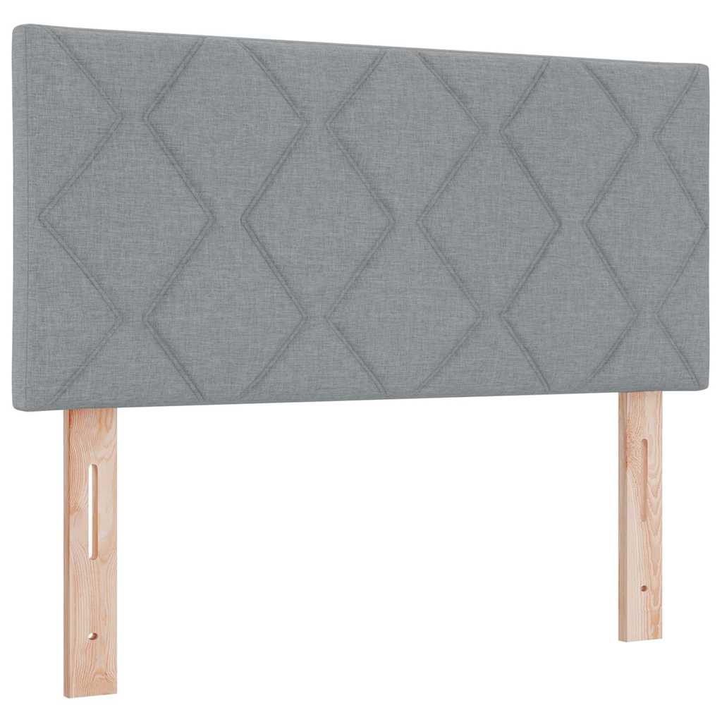 Krevet s opruga kutije Svjetlosiva 90 x 200 cm tkanina