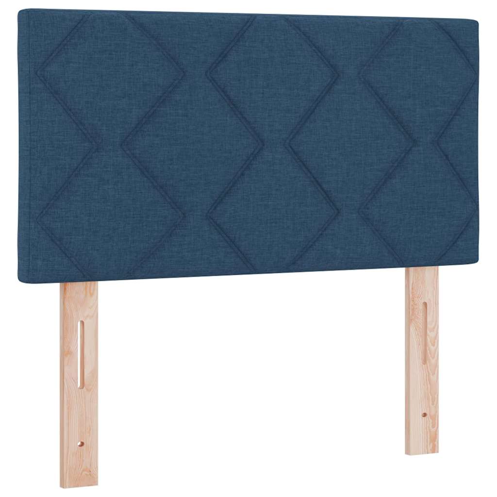 Krevet s opruga kutije s madracem Plava 120 x 190 cm tkanina