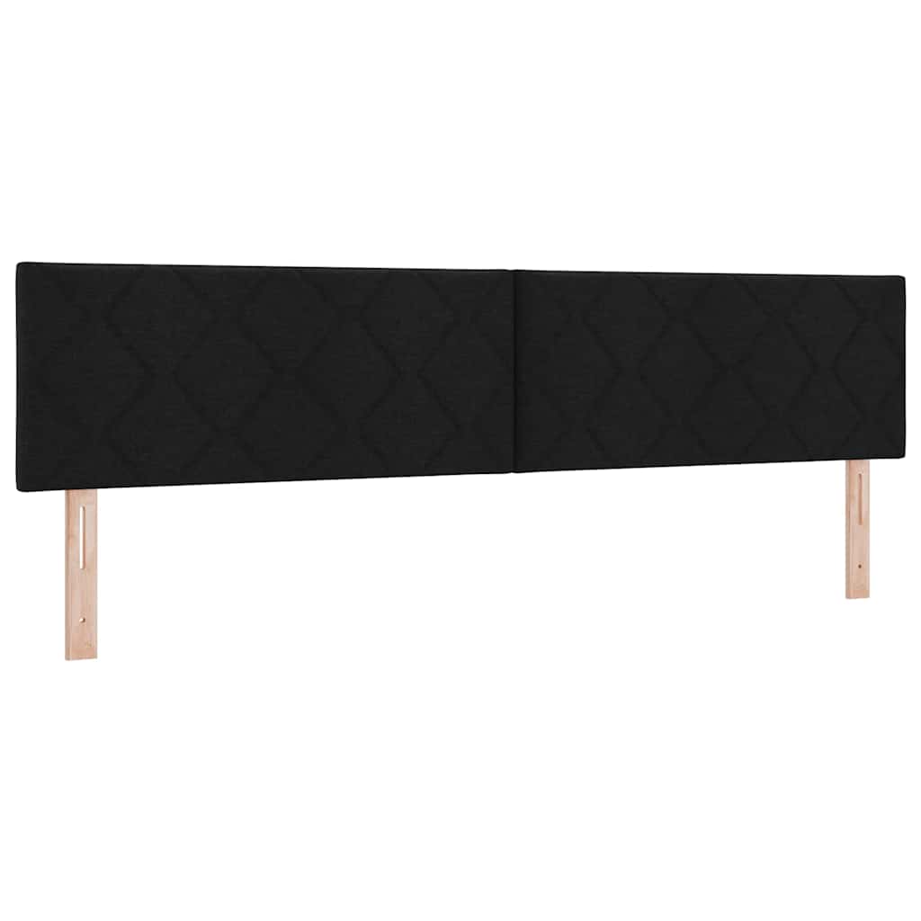 Krevet s opruga kutije s madracem Crna 200 x 200 cm tkanina