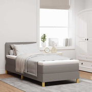 LED Box Spring Krevet Sivo-smeđa 80 x 200 cm tkanina