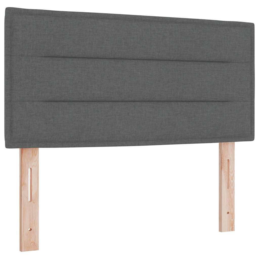 LED Box Spring Krevet Tamno siva 120 x 190 cm tkanina