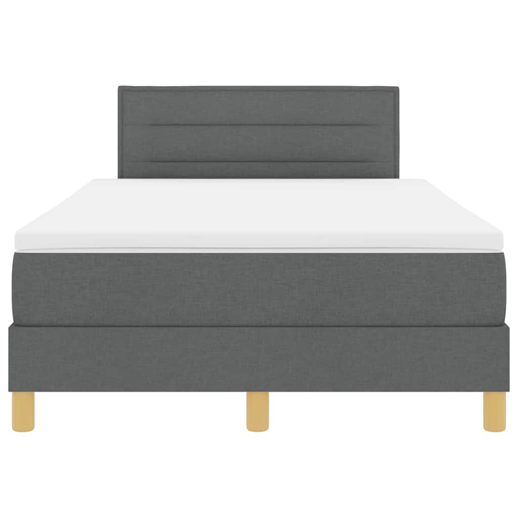 LED Box Spring Krevet Tamno siva 120 x 190 cm tkanina