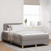 LED Box Spring Krevet Sivo-smeđa 120 x 190 cm tkanina