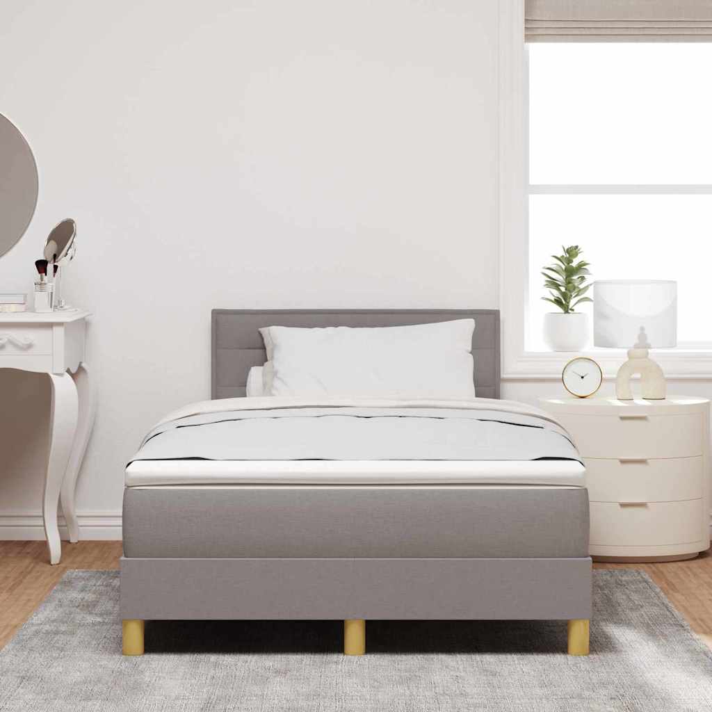 LED Box Spring Krevet Sivo-smeđa 120 x 190 cm tkanina
