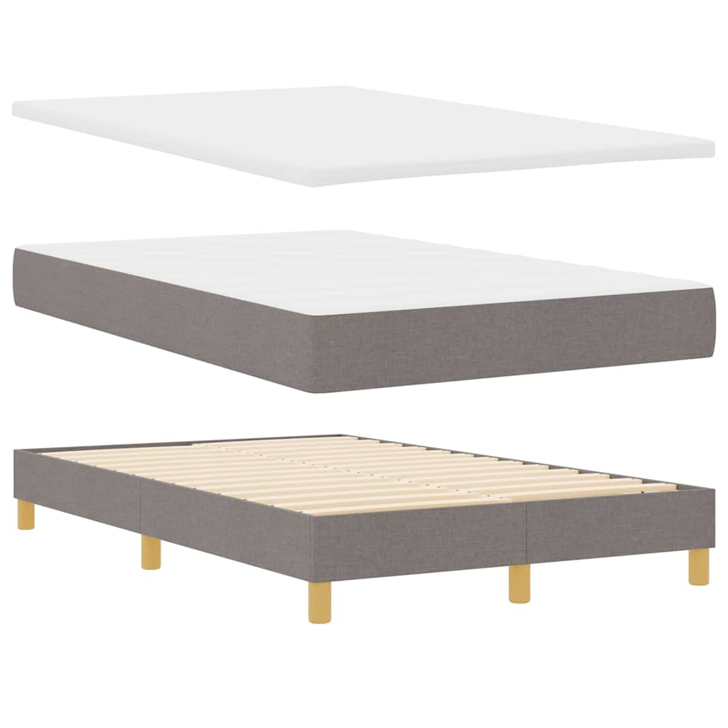LED Box Spring Krevet Sivo-smeđa 120 x 190 cm tkanina