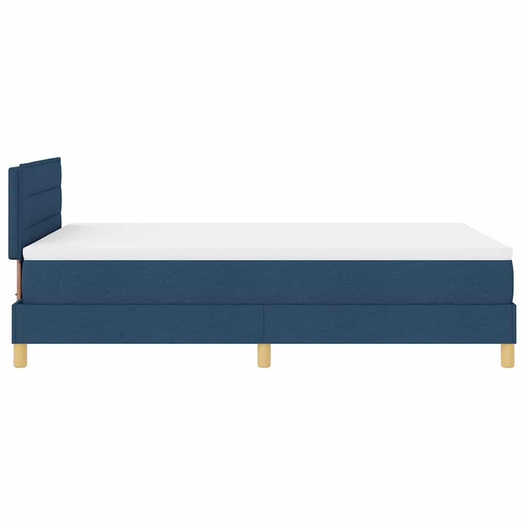 LED Box Spring Krevet s LED trakama Plava 120 x 190 cm tkanina