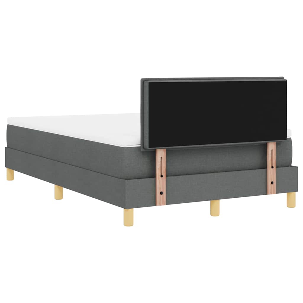 LED Box Spring Krevet Tamno siva 120 x 200 cm tkanina