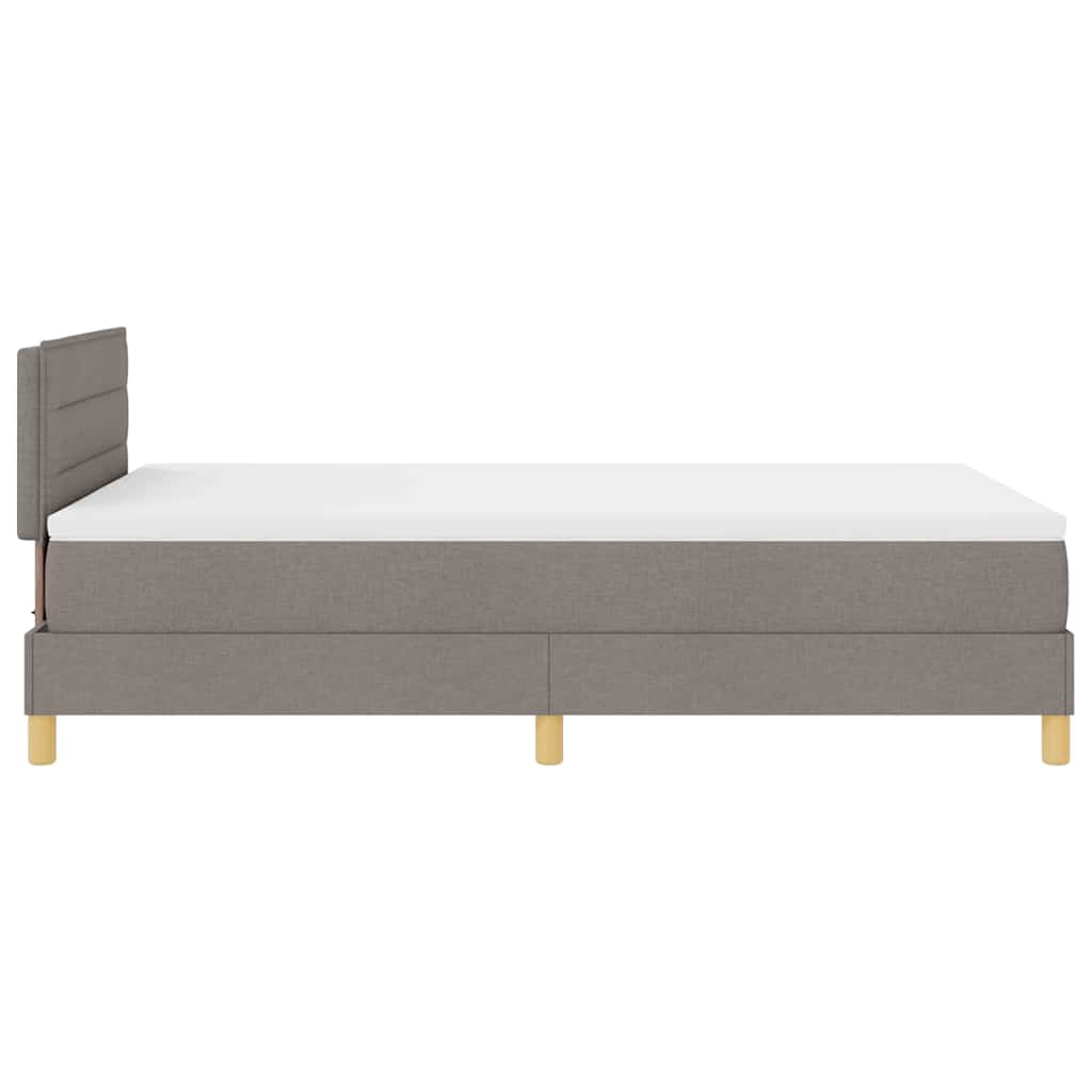 LED Box Spring Krevet Sivo-smeđa 120 x 200 cm tkanina