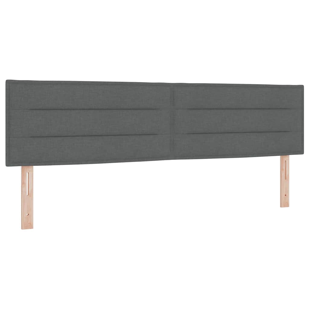 LED Box Spring Krevet Tamno siva 180 x 200 cm tkanina