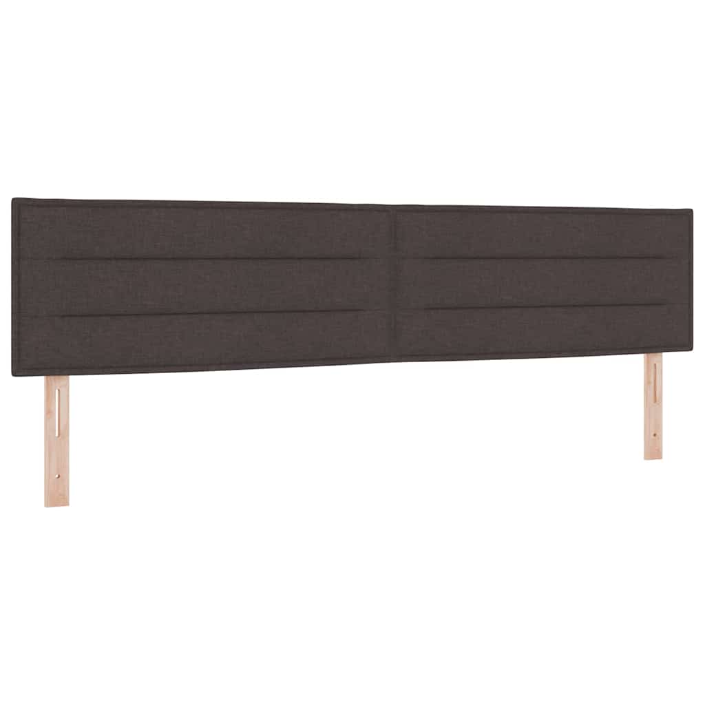 LED Box Spring Krevet Tamno smeđa 200 x 200 cm tkanina