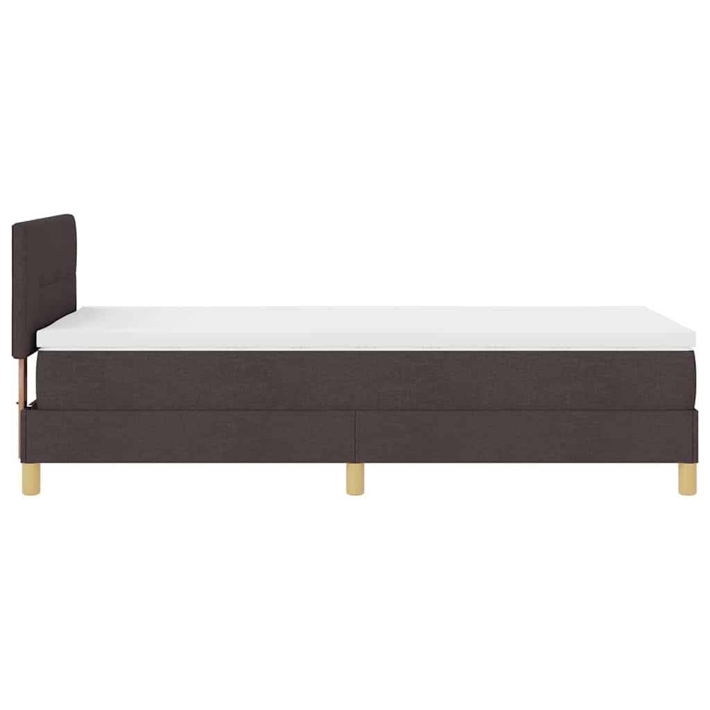 LED Box Spring Krevet Tamno smeđa 90 x 200 cm tkanina