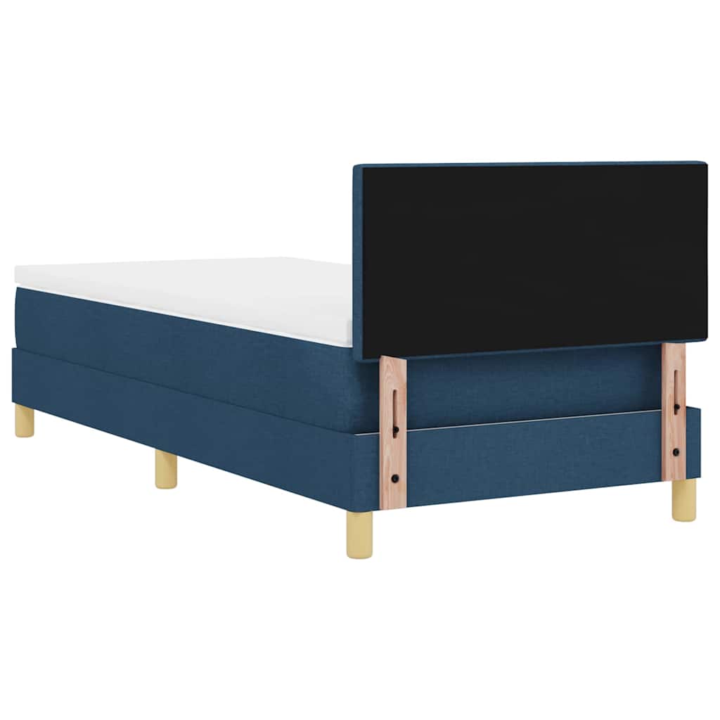 LED Box Spring Krevet s LED trakama Plava 90 x 200 cm tkanina
