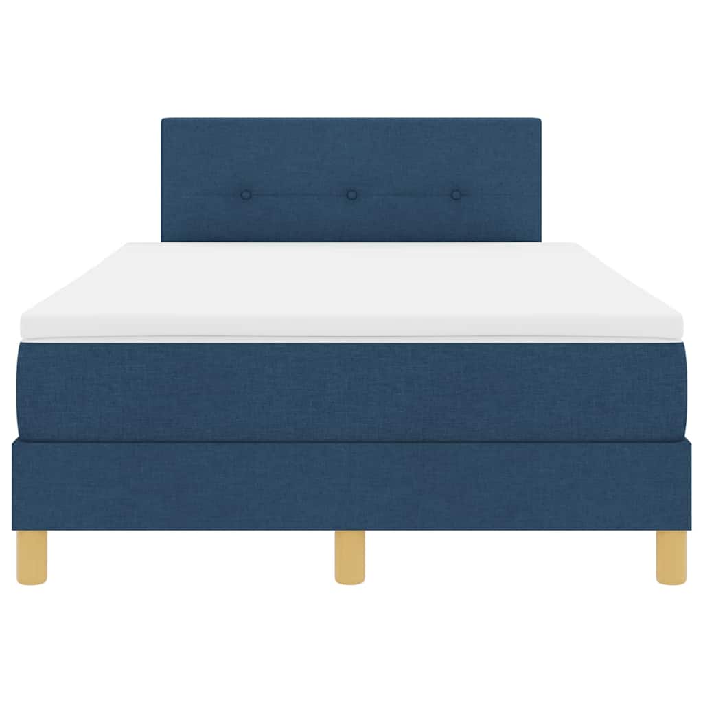 LED Box Spring Krevet s LED trakama Plava 120 x 190 cm tkanina