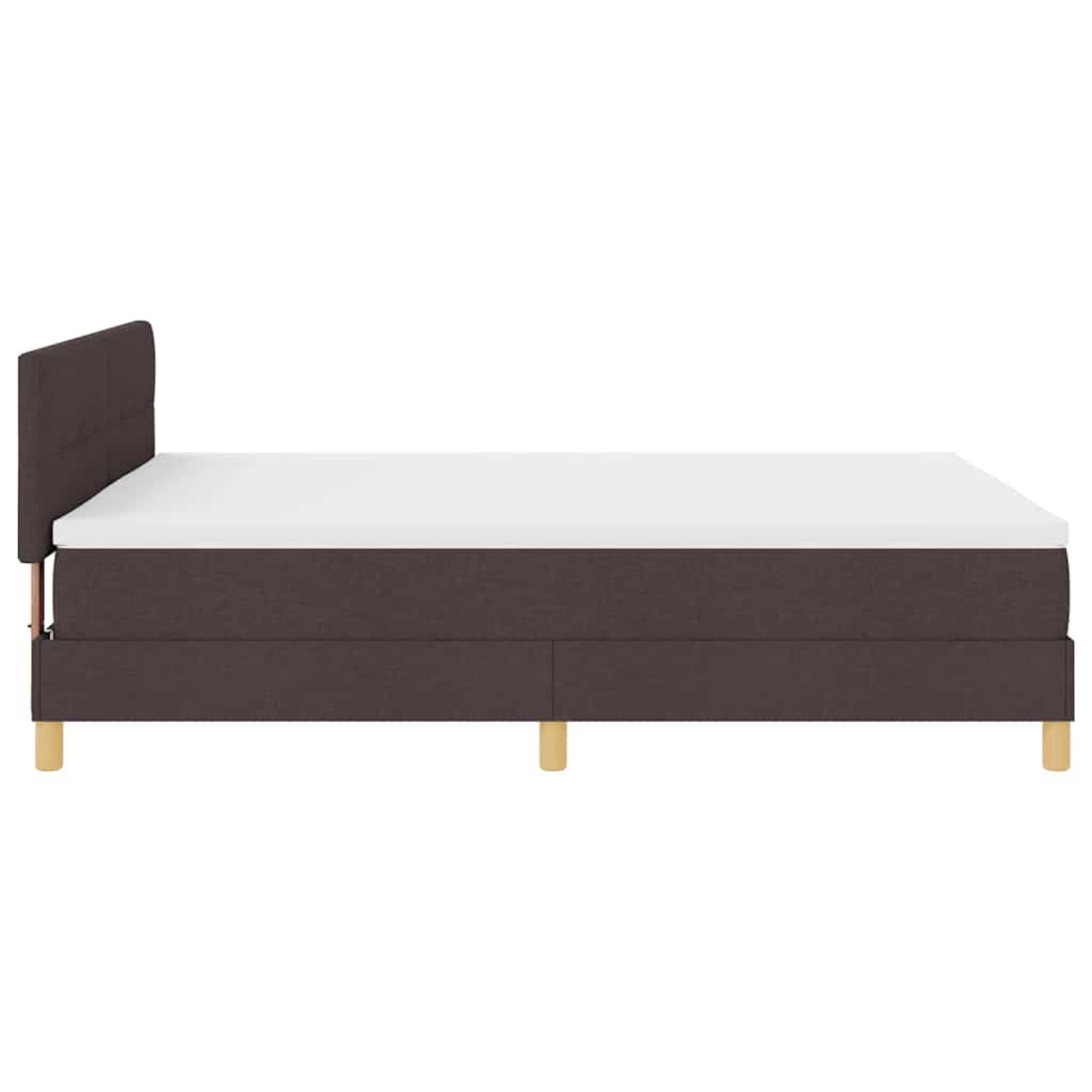 LED Box Spring Krevet Tamno smeđa 160 x 200 cm tkanina