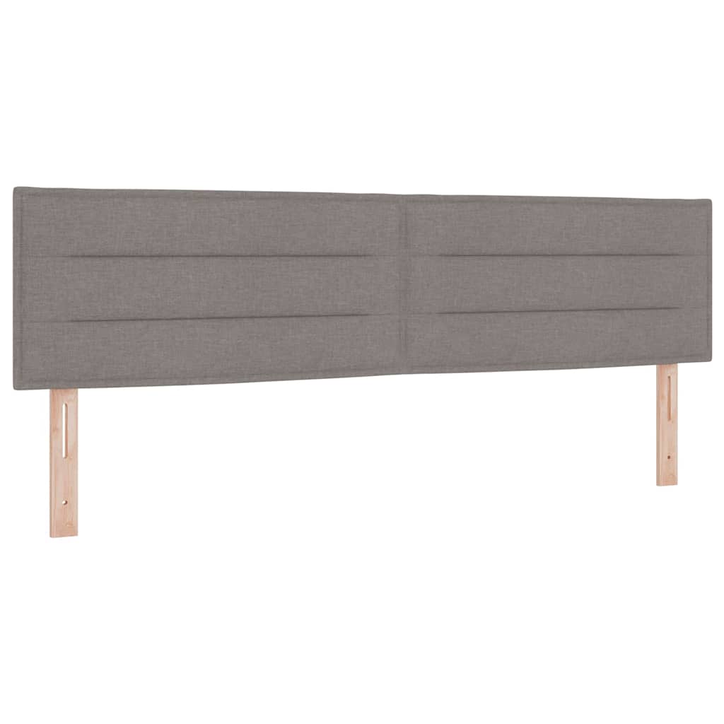 LED Box Spring Krevet Sivo-smeđa 180 x 200 cm tkanina