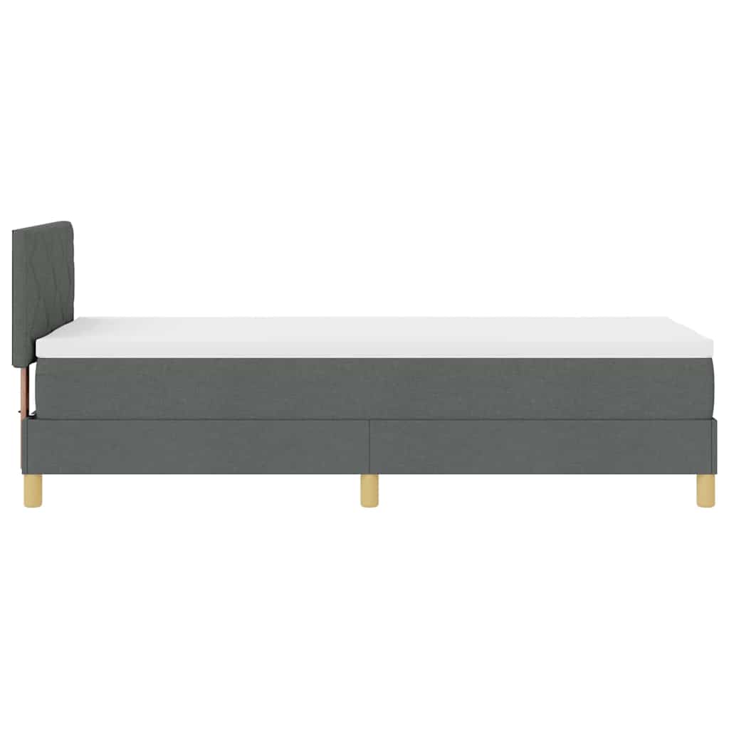 LED Box Spring Krevet s jastukom Tamno siva 80 x 200 cm tkanina