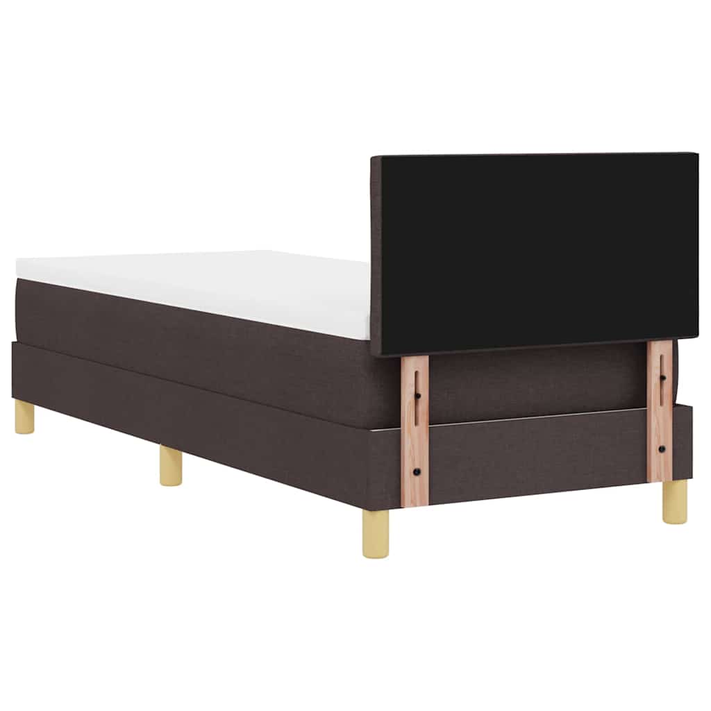 LED Box Spring Krevet Tamno smeđa 80 x 200 cm tkanina