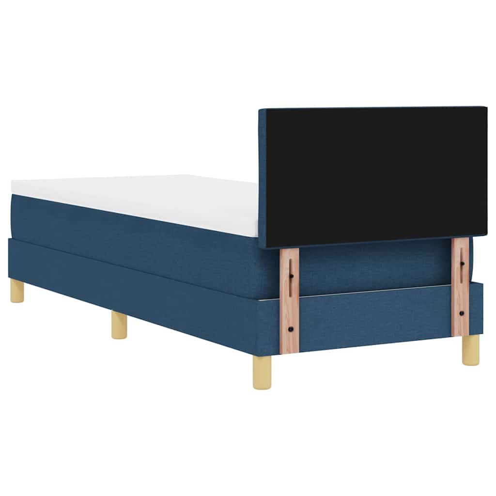LED Box Spring Krevet s LED trakama Plava 80 x 200 cm tkanina