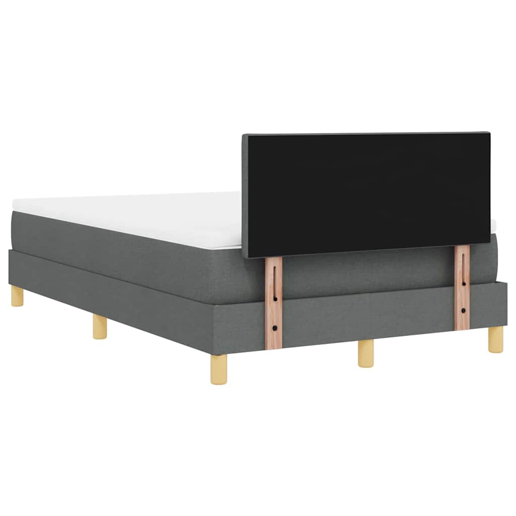 LED Box Spring Krevet Tamno siva 120 x 190 cm tkanina