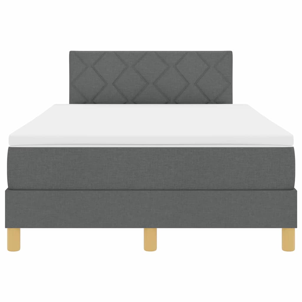 LED Box Spring Krevet Tamno siva 120 x 190 cm tkanina