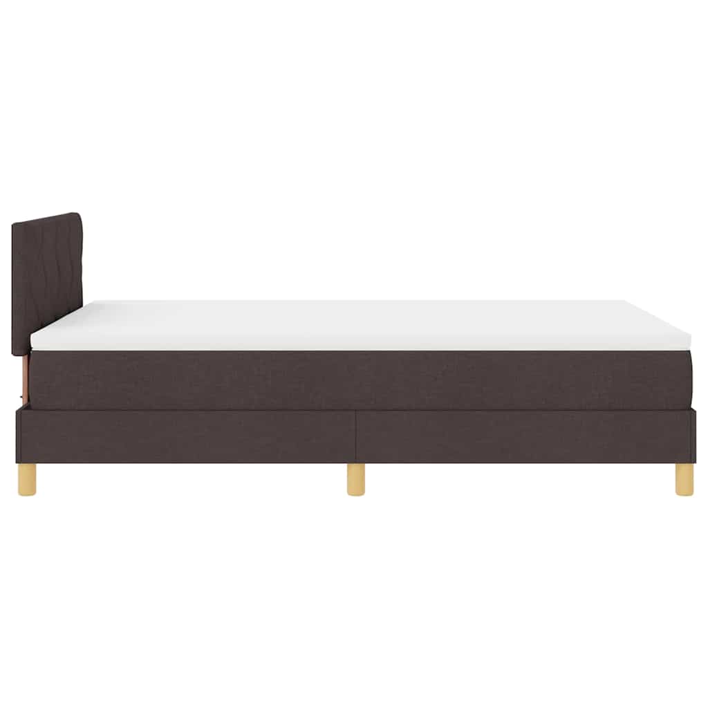 LED Box Spring Krevet Tamno smeđa 120 x 190 cm tkanina