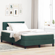 LED Box Spring Krevet Tamnozelena 120 x 190 cm Baršun
