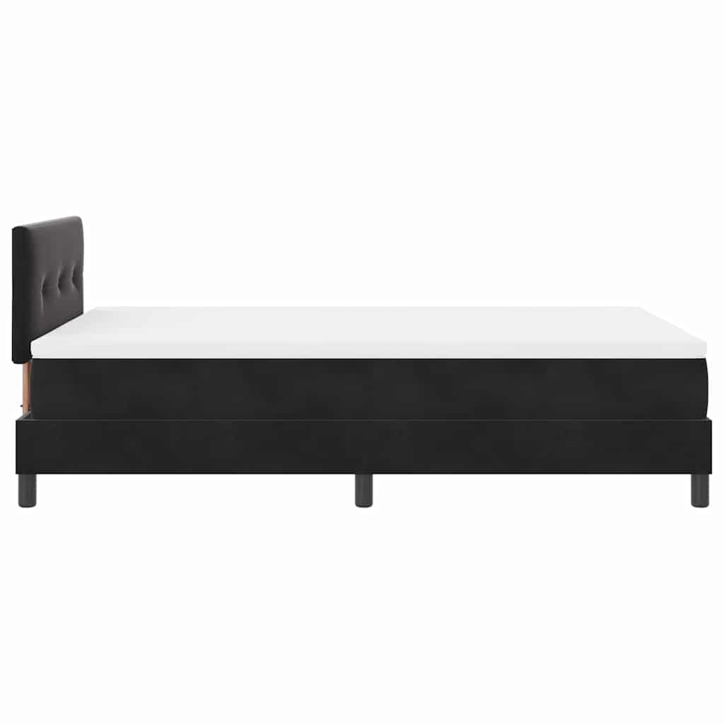 LED Box Spring Krevet s LED trakama Crna 120 x 190 cm Baršun
