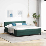 LED Box Spring Krevet Tamnozelena 180 x 200 cm Baršun