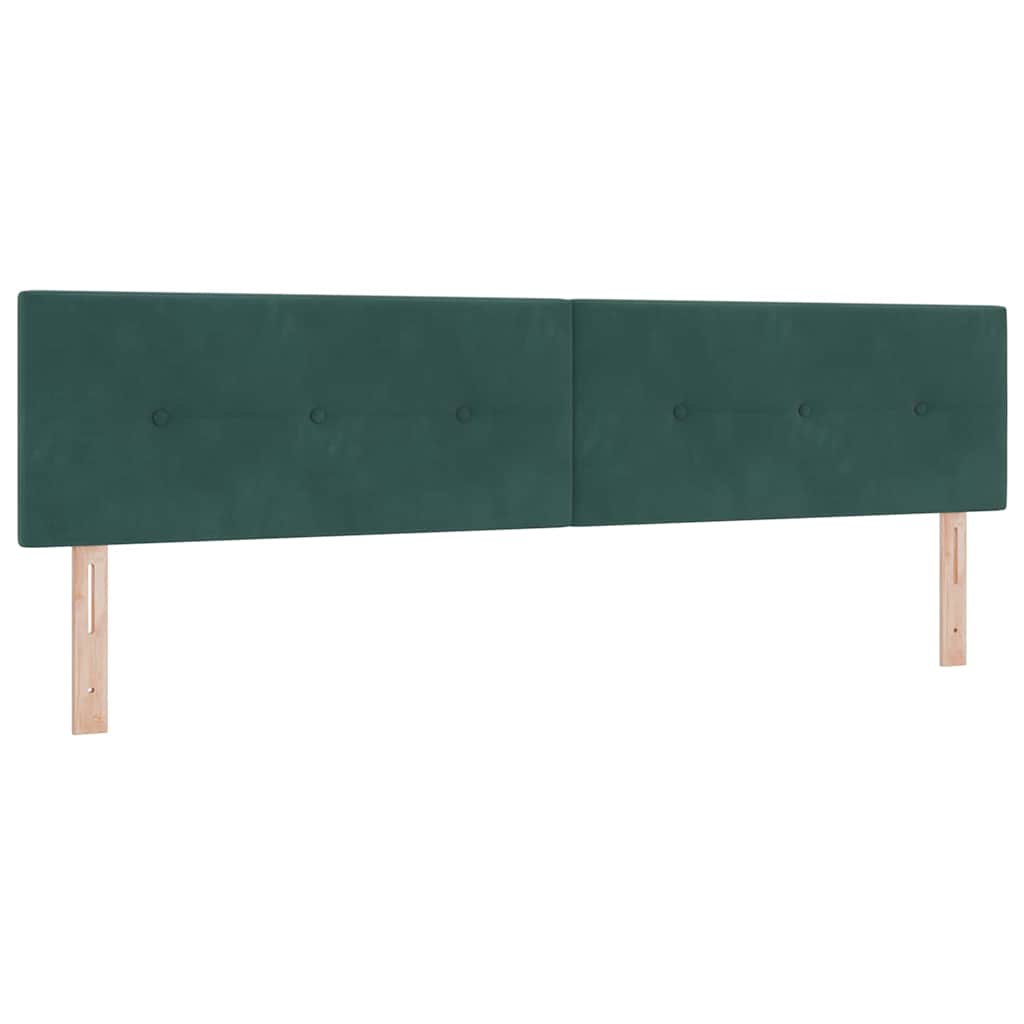 LED Box Spring Krevet Tamnozelena 200 x 200 cm Baršun