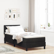 LED Box Spring Krevet s LED trakama Crna 80 x 200 cm Baršun