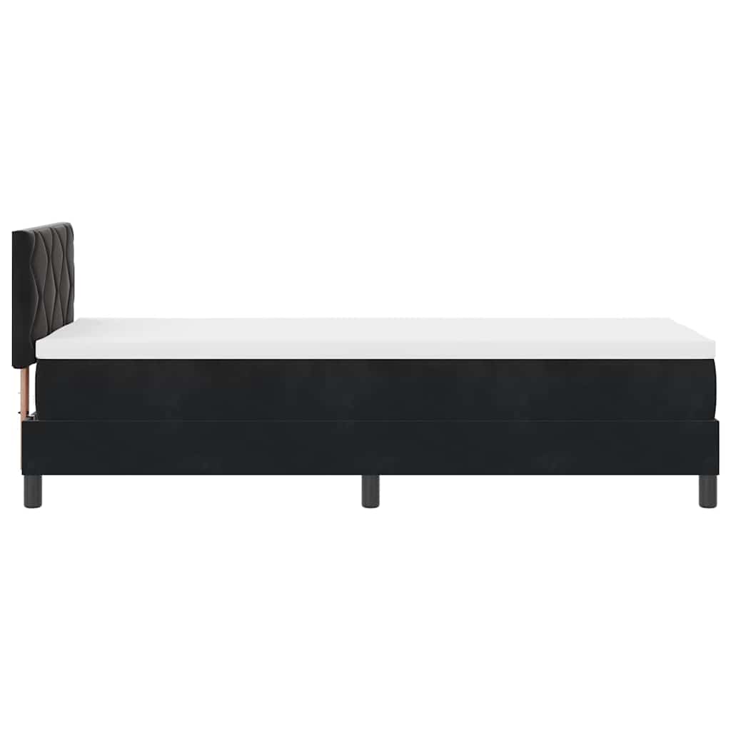 LED Box Spring Krevet s LED trakama Crna 80 x 200 cm Baršun
