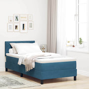 LED Box Spring Krevet Tamno plava 90 x 200 cm Baršun