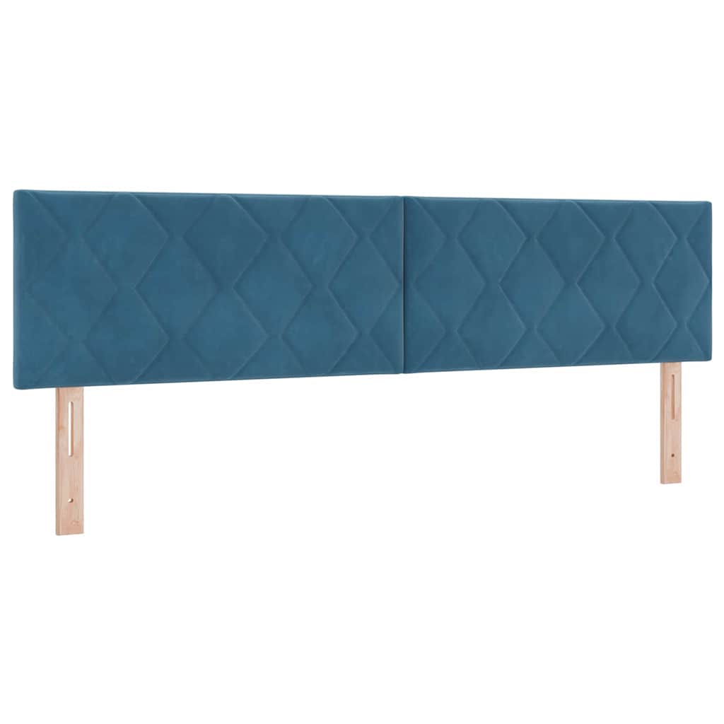 LED Box Spring Krevet Tamno plava 180 x 200 cm Baršun