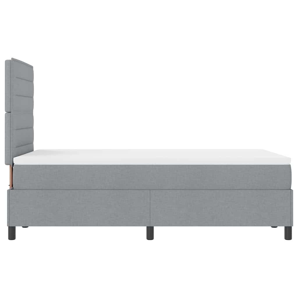 Krevet s opruga kutije Svjetlosiva 120 x 190 cm tkanina